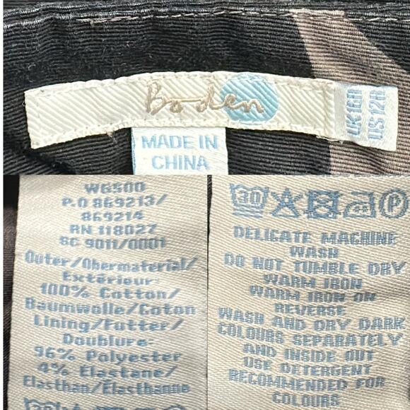 Boden Gray Black Large Polka Dot Pencil Skirt Print Office Mod Twee Preppy Sz 12 - Picture 4 of 5